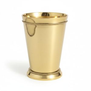 HANDTECHINDIA Handcrafted Brass Multipurpose Glass Traditional Drinking Tumbler for Water, Juice, Ayurveda, Pooja & Home Decor Vintage Style 10 oz / 300 ml (Brass Drinkware)