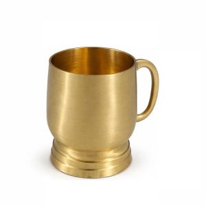 HANDTECHINDIA Handcrafted Brass Multipurpose Glass Traditional Drinking Tumbler for Water, Juice, Ayurveda, Pooja & Home Décor Vintage Style Solid Brass Glass – Handmade Décor Glasses (Brass Cup)