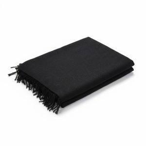 Wonderlist Tibetan Meditation Shawl Wool Handloom Meditation Oversize Shawl Throw Pure Wool Wrap Clothing Gift for Men Women (Black), Large