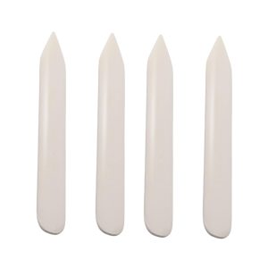 Genuine Bone Folder for Paper Crafts, Leather Burnishing, Bookbinding, Scrapbooking, DIY Projects, Scoring, Creasing, Card Making (Pack of 4)