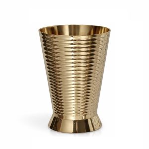 HANDTECHINDIA Handcrafted Brass Multipurpose Glass Traditional Drinking Tumbler 300ml for Water, Juice, Ayurveda, Pooja & Home Decor Vintage Style Solid Brass Glass (Decorative)