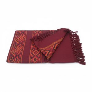 HANDTECHINDIA HT-FINE09 Handloom Wool Meditation Shawl, Oversized Wrap Throw, Gift for Men and Women