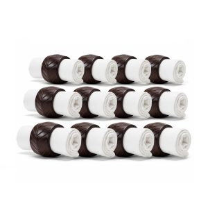Handcrafted Natural Wood Napkin Rings for Table Decor, Dinner Party, Wedding Party, Dining Parties, Christmas Ornaments, Set of 12, Round Shapes, Brown, 1.5 x 1.5 Inches
