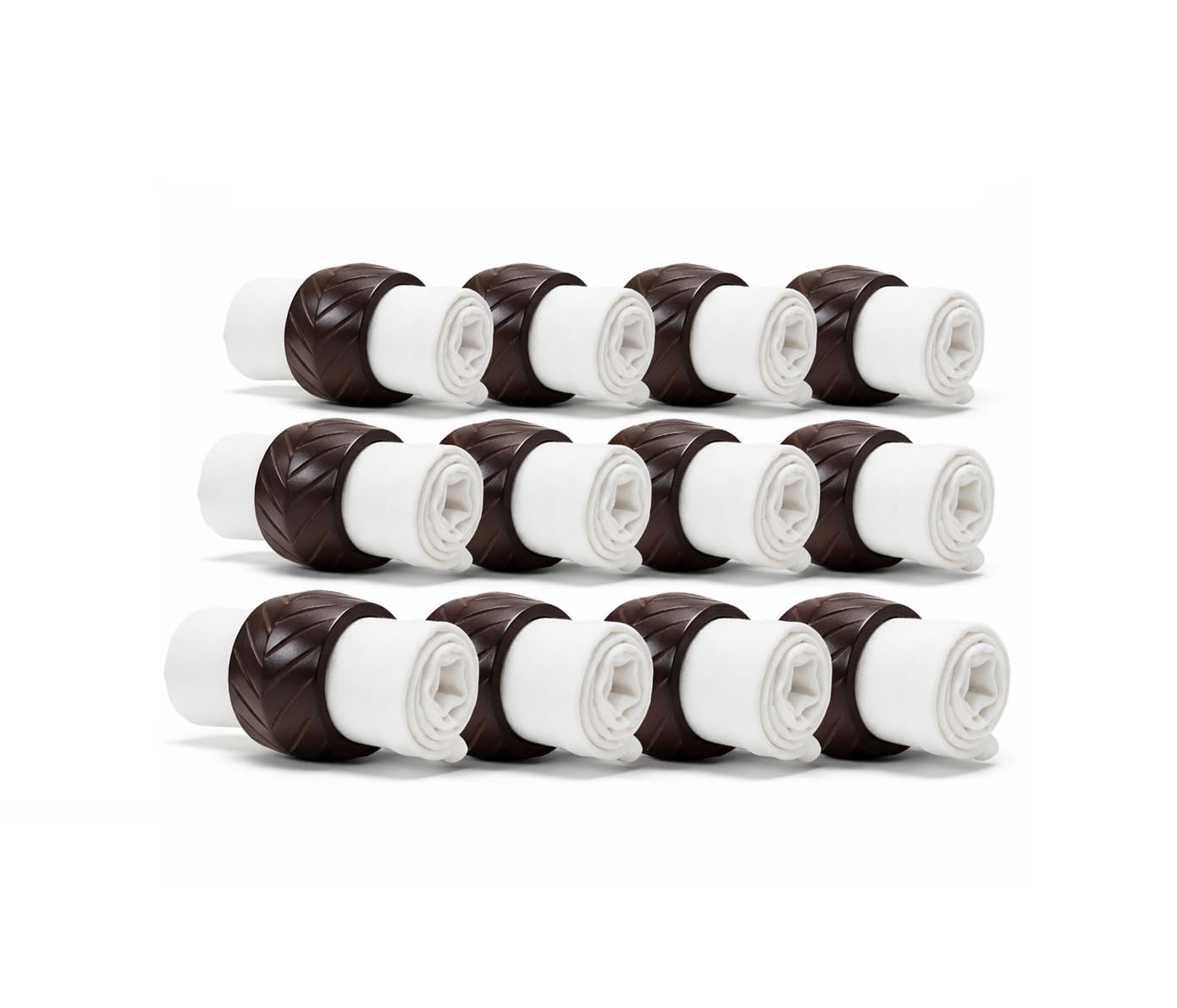Handcrafted Natural Wood Napkin Rings for Table Decor, Dinner Party, Wedding Party, Dining Parties, Christmas Ornaments, Set of 12, Round Shapes, Brown, 1.5 x 1.5 Inches