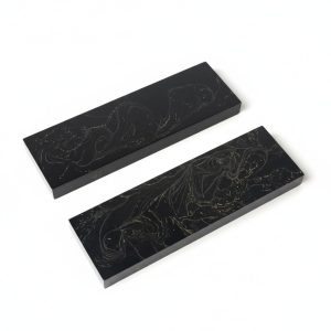 HANDTECHINDIA Resin Knife Handle Scales for DIY Crafts, 2 Pieces Mixed Colorful Resin Handle Scale for Knives Making, Black