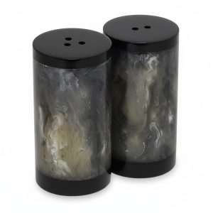 Wonderlist Handicrafts Vintage Horn/Mother of Pearl/ Polyresin Salt and Pepper Shakers Each Set is Unique! For Medieval & Fantasy Bar or Kitchen Table Décor Gifts (HORN-1), SE-SAS01, 3.5 INCH