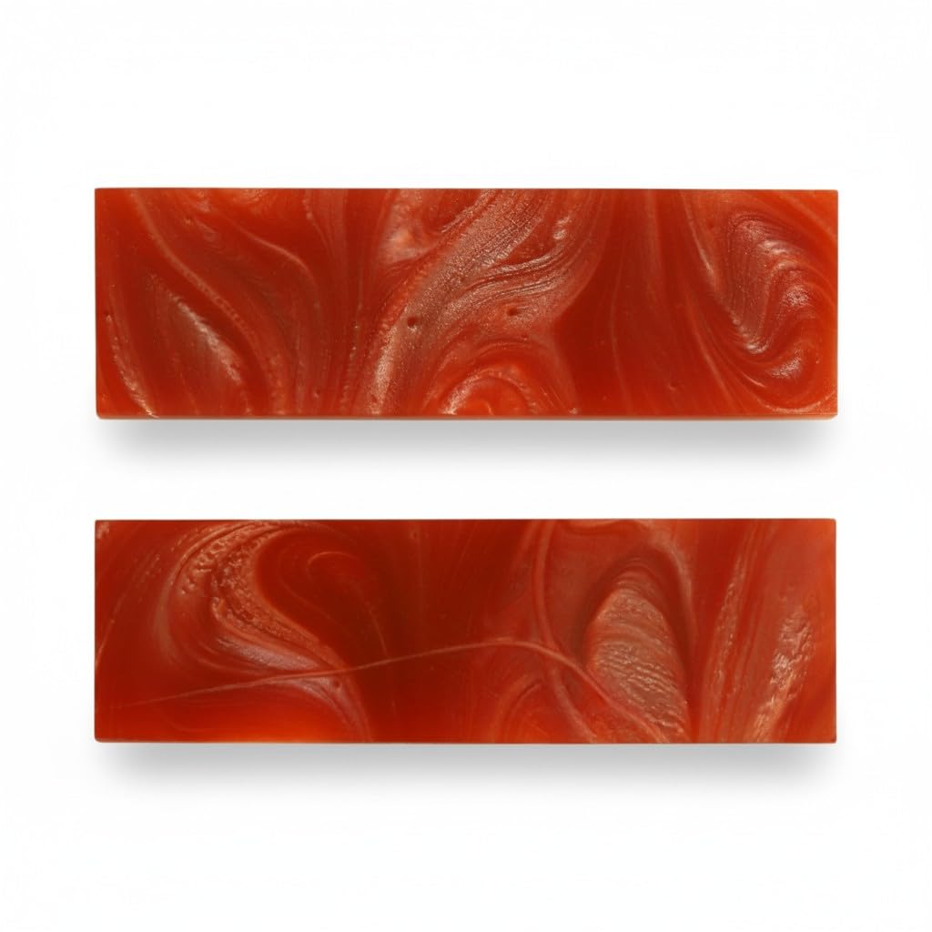HANDTECHINDIA Mixed Colorful Resin Knife Handle Scales 2pcs Epoxy Resin Knife Handle Blanks for DIY Knife Making, Custom Craft Handles, Durable Decorative Grip Material(Rose)