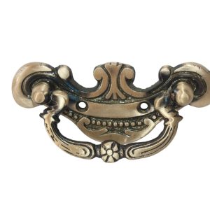 HANDTECHINDIA Antique Brass Drawer Pull Handles Set with Brass Screws Vintage Cabinet Handles Decorative Dresser Pulls for Furniture, Cupboard, Wardrobe, Desk & Chest Drawers (Type-1)