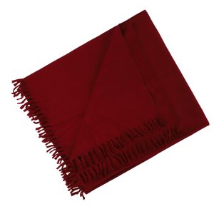 Handmade Wool Meditation Shawl Yoga Prayer Shawl for Spiritual Practice, Mindfulness Healing Wrap Blanket for Men & Women (Burgandy)