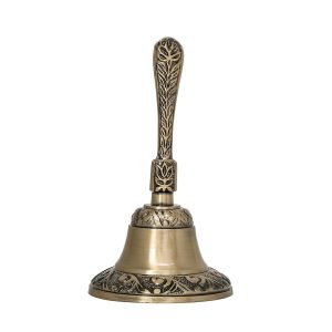 Hand Bell Metal Decorative Brass Wedding Bell Service Call Bell for Christmas Pooja Prayer Meditation
