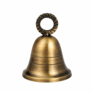 HANDTECHINDIA Antique-Gold Plain Indian Brass Bells Jingle Bells Home Door Decor Crafts Christmas Pet Bells for Festival Ornament in Various Size and Set (1, 2.5 inch)
