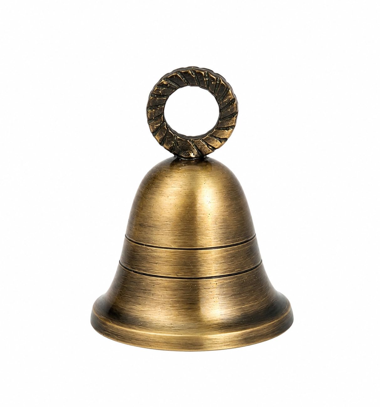 HANDTECHINDIA Antique-Gold Plain Indian Brass Bells Jingle Bells Home Door Decor Crafts Christmas Pet Bells for Festival Ornament in Various Size and Set (1, 2.5 inch)