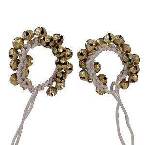 Wonderlist Handicrafts Indian Classical Kathak Ghungroo Pair 16 No. 18+18 Big Bells Tied with Cotton Cord for Anklet Musical Instrument from India Dance Accessories