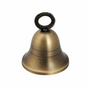 Antique-Gold Plain Indian Brass Bells Jingle Bells Home Door Décor Crafts Bells Christmas Decor Bells Pet Bells Christmas Craft Bells in Various Size and Set. (1, 3 inch)