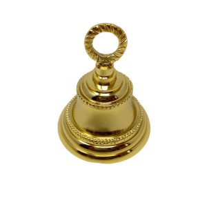 HANDTECHINDIA 3.5" Height Indian Brass Bells Jingle Bells for Home Door Décor, Crafts, Chimes, Christmas Décor, Cow Pet Bells Craft Bells for Christmas Decorations (Pack of 1)