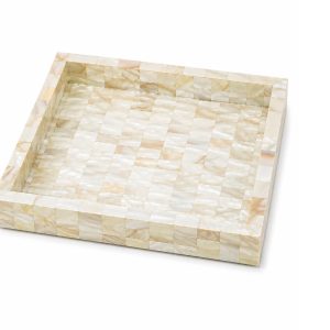 Handmade Mother of Pearl Tray 8 Inch Square Serving Tray