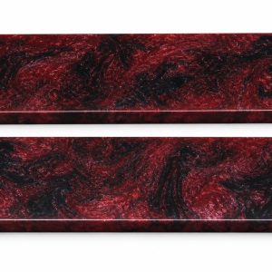 HANDTECHINDIA Mixed Colorful Resin Knife Handle Scales 2pcs Epoxy Resin Knife Handle Blanks for DIY Knife Making, Custom Craft Handles, Durable Decorative Grip Material (RED)