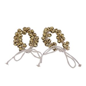 Wonderlist Handicrafts Indian Classical Kathak Ghungroo Pair 16 No. Big Bells Tied with Cotton Cord For Anklet Musical Instrument From India Dance Accessories (18 * 18)