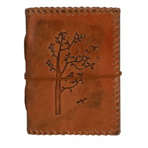HANDTECHINDIA Genuine Leather Bound Journal for Writing, 5x7 inches Prsonal Diary Notebook Unlined Pages, for Men Women, Leather Notebook for Home, Office, Traveling Gift (TYPE-4)