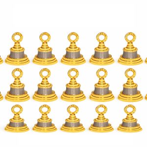 Wonderlist Handicrafts Jingle Bell 2 Inches Christmas Decorative Brass, Bell for Pet Dog Cat Pendants Christmas Tree Decoration Bells for Home Door Chimes Décor Set of 20 (Silver-Golden) BRSO10A10