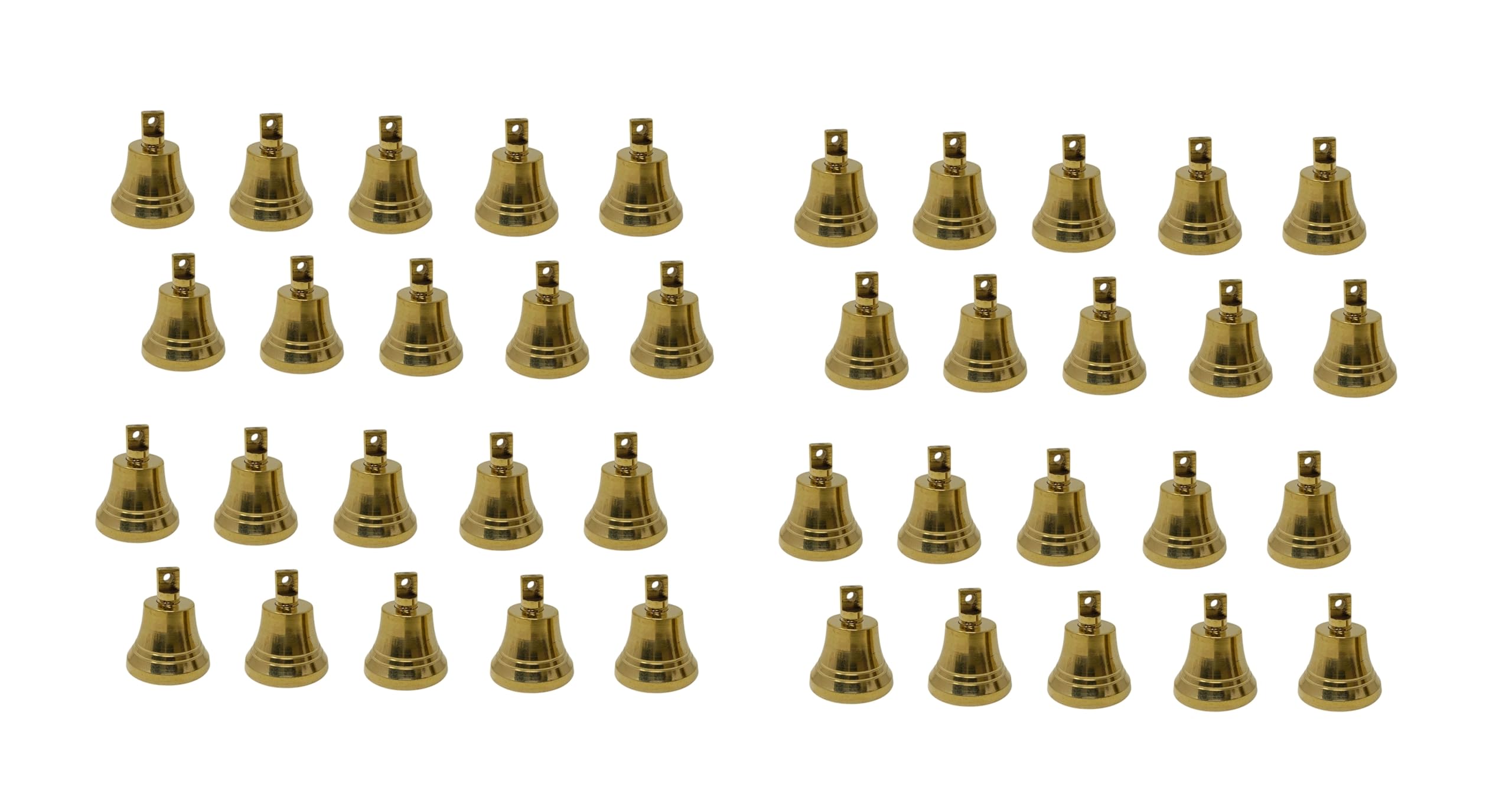 Sleigh Bells Brass Bells Jingle Bells for Home Door Décor, Crafts, Chimes, Christmas Décor, Pet Bells Christmas Craft Bells (40)