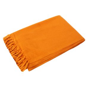 HANDTECHINDIA Wool Meditation Shawl Soft Large Pashmina Stole, Indian Prayer Blanket for Yoga, Travel & Meditation, Tibetan Style, Yellow
