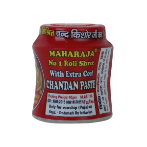 MahrajaRaja Pure Sandalwood Chandan Tikka Paste with Roli Sree and Extra Cool Chandan Paste for Tilak & Pooja - 40 GMS