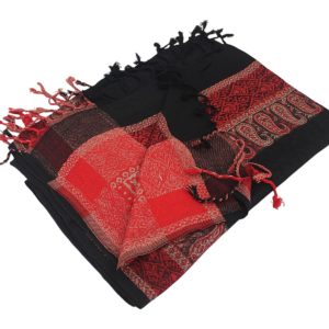 HANDTECHINDIA HT-FINE04 Handloom Wool Meditation Shawl, Oversized Wrap Throw, Gift for Men and Women