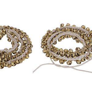 HANDTECHINDIA Kathak Dancing Ghungroo Bells Anklet Musical Instrument Anklet Bracelet Belly Dance Vintage Style Feet Jewelry Ghungroo Brass Bells from India (150 Bells)