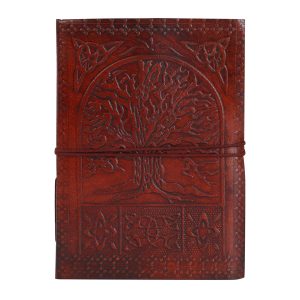 Wonderlist Handicrafts Leather Journal Vintage Bound Sketchbook Handmade Paper Notebook For Writing Book- TREE