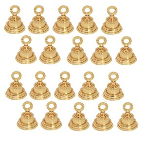 Wonderlist Handicrafts Jingle Bell 2 Inches Christmas Decorative Brass, Bell for Pet Dog Cat Pendants Christmas Tree Decoration Bells for Home Door Chimes Décor Set of 20 (Golden), (BRSO10A10)
